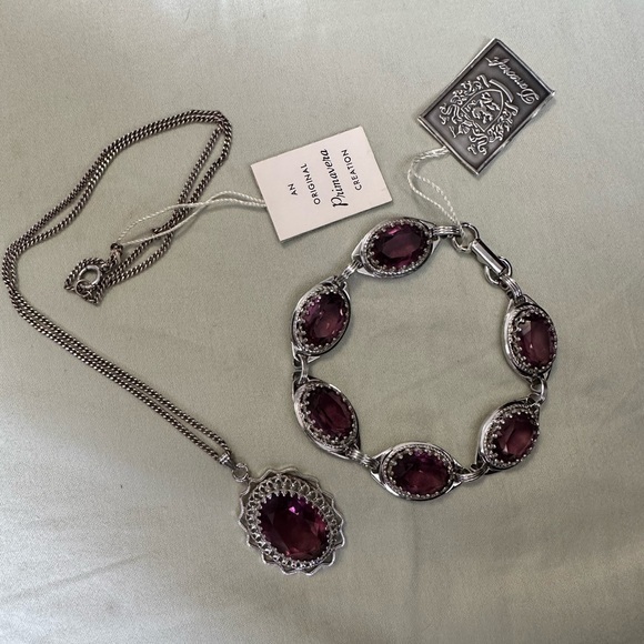 Vintage Danecraft Sterling Silver Purple Amethyst